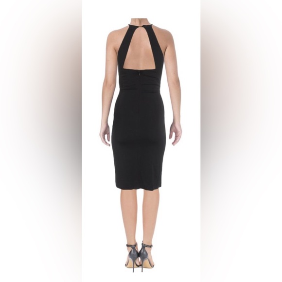 Black Cocktail Dress with leg slit - size 6 - NWT - Picture 2 of 3